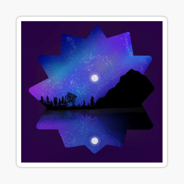 Item preview, Nighttime Mountain Lake Scene designed and sold by Lex Robertson.