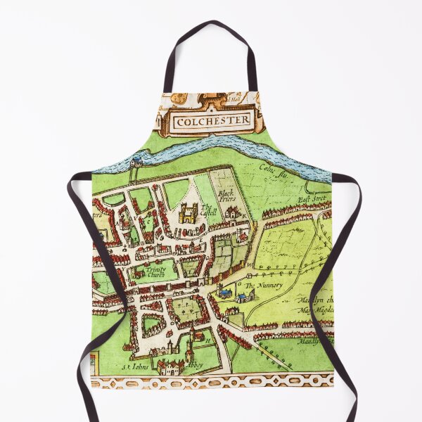 Item preview, Fayre towne Colchester 1662 Antique Essex Map designed and sold by katemargoli.