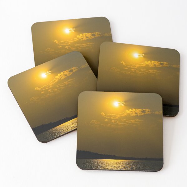 Item preview, Sun setting through heavy smoke filled skies designed and sold by CanadianWild418.