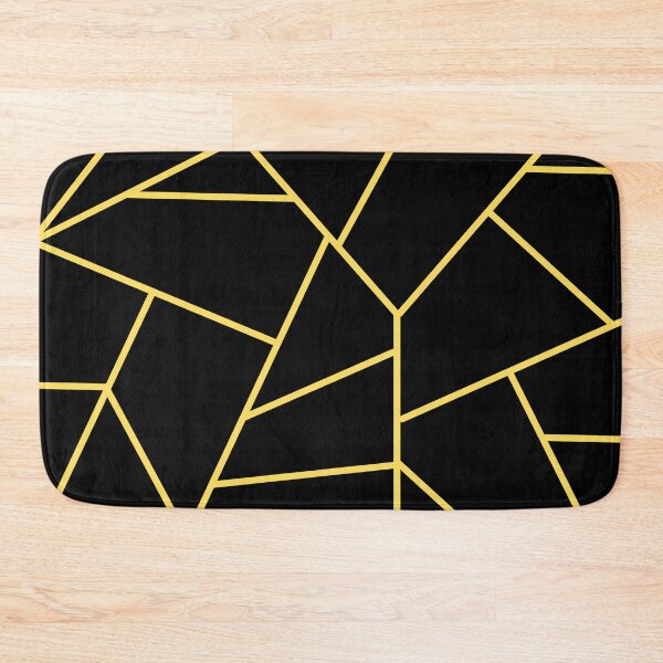 Item preview, black yellow geometric _ Home decor designed and sold by Seatzy.