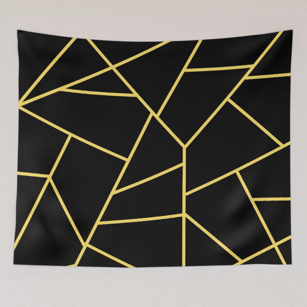 Item preview, black yellow geometric _ Home decor designed and sold by Seatzy.
