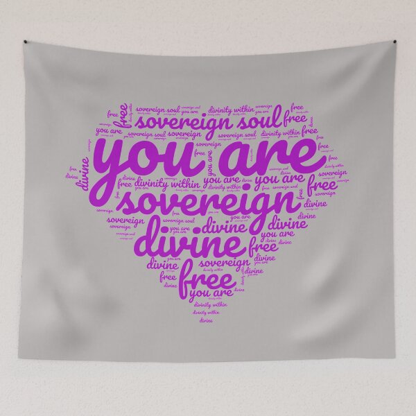 Item preview, You Are Sovereign, Divine, Free,Purple Diamond  Word Cloud Self Love, Self Care designed and sold by TheLomiLoveBus.