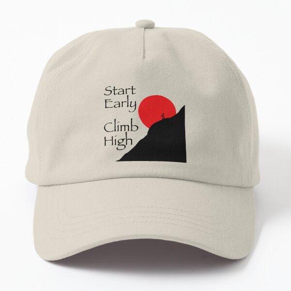 Start Early | Climb High | Cartoons for High-Achievers Dad Hat