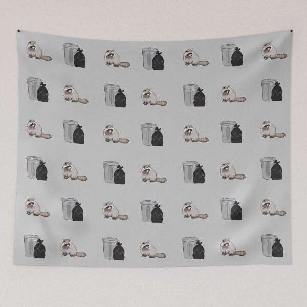 Item preview, Raccoon Garbage Trash Pattern designed and sold by thirdwheeltees.