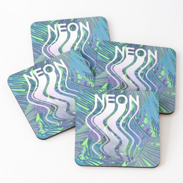 Item preview, Seamless pattern with neon orchids and psychedelic purple tropical foliage designed and sold by ANAKOTO.