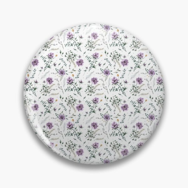 Item preview, Floral seamless pattern. Purple anemones and green leaves on the white background. Endless background with beautiful gentle flowers.  designed and sold by BananiLettering.