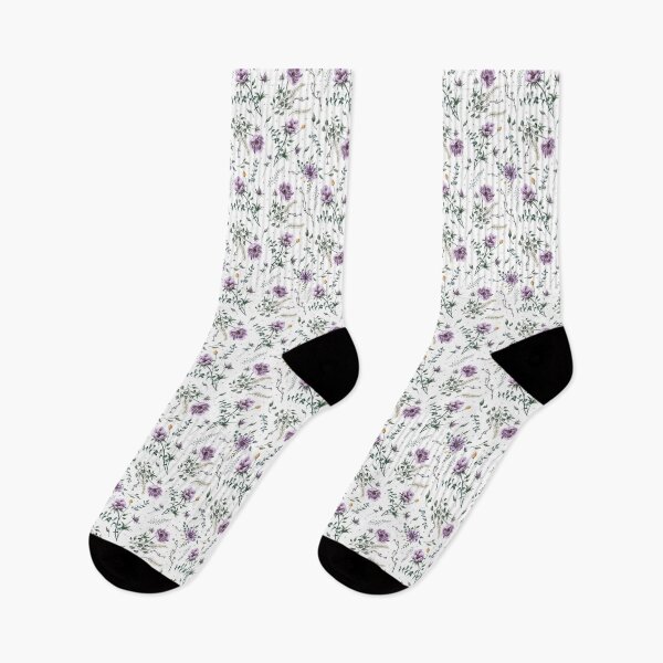 Item preview, Floral seamless pattern. Purple anemones and green leaves on the white background. Endless background with beautiful gentle flowers.  designed and sold by BananiLettering.