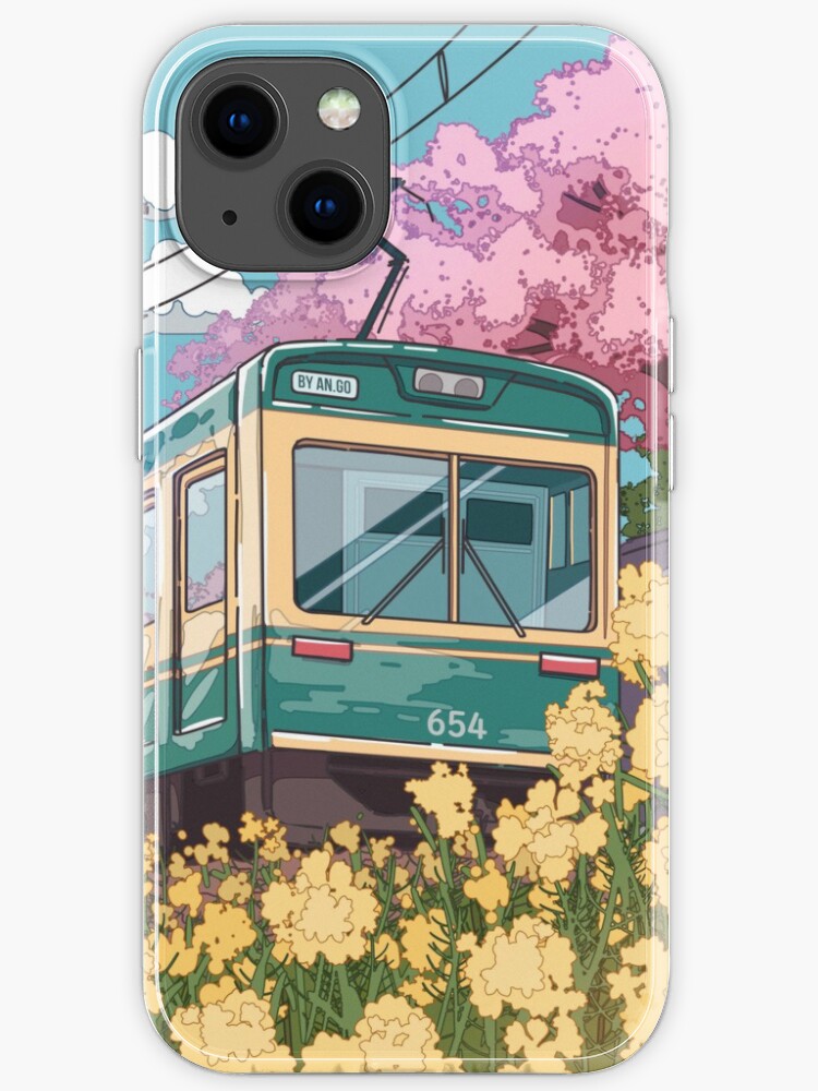 Thumbnail 1 of 5, iPhone Case, The Japanese train and the spring traveling designed and sold by AnGoArt.