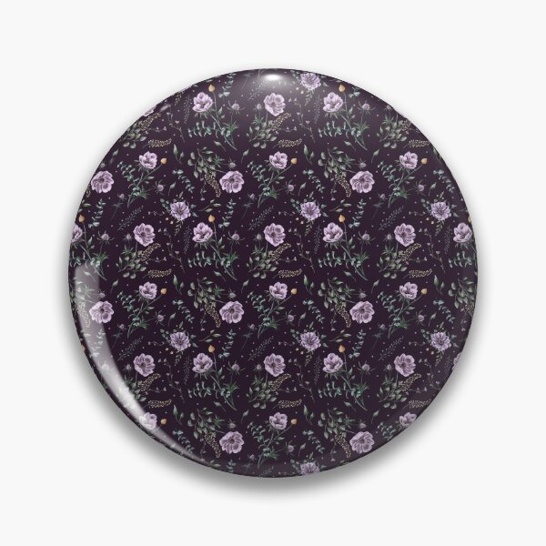 Item preview, Floral seamless pattern. Purple anemones and green leaves on the dark background. Endless background with beautiful gentle flowers.  designed and sold by BananiLettering.