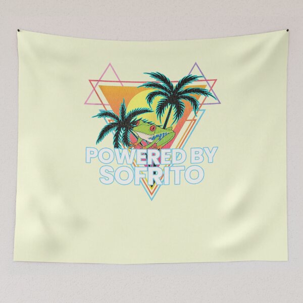 Item preview, Funny Puerto Rico Retro Sunset "Powered By Sofrito" designed and sold by ETIndustries.