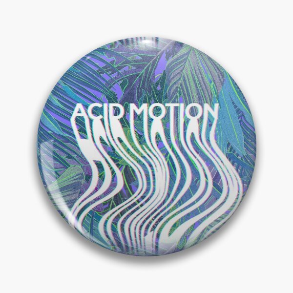 Item preview, Acid Motion Seamless pattern with neon orchids and psychedelic purple tropical foliage designed and sold by ANAKOTO.