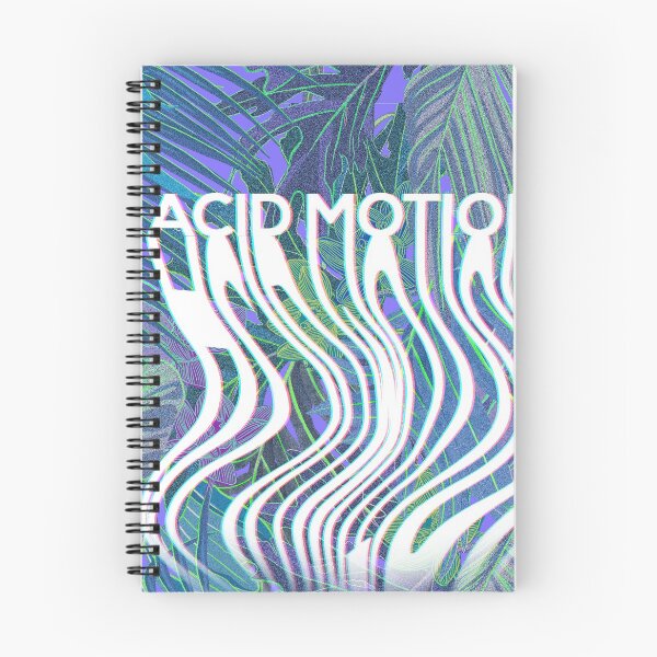 Item preview, Acid Motion Seamless pattern with neon orchids and psychedelic purple tropical foliage designed and sold by ANAKOTO.