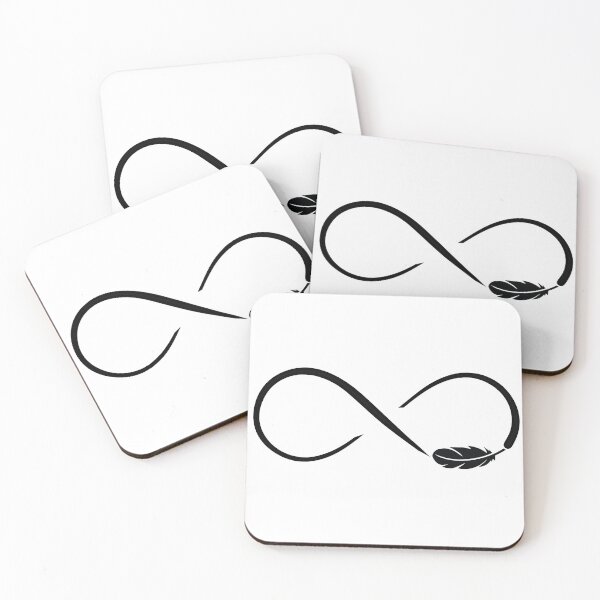 Item preview, infinity symbol with feather designed and sold by uniFashions.