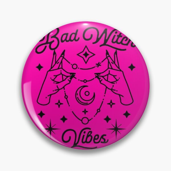 Item preview, Hot Pink Bad Witch Vibes Halloween Ethereal stars and moon designed and sold by TheCraftyDrunkCo.