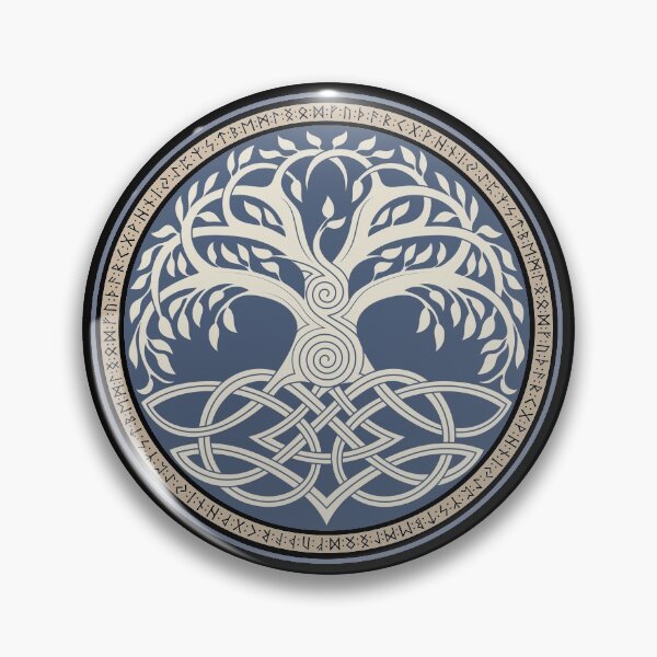 Item preview, Yggdrasil Tree of LIfe Norse Viking Pagan Mythology Futhark Runes Knotwork designed and sold by BluePagan.