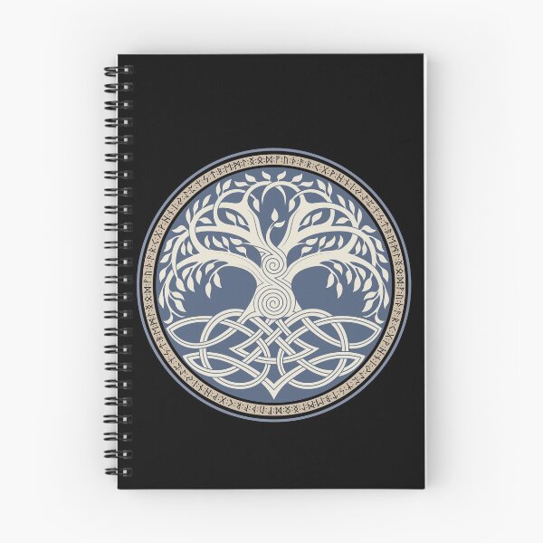 Item preview, Yggdrasil Tree of LIfe Norse Viking Pagan Mythology Futhark Runes Knotwork designed and sold by BluePagan.