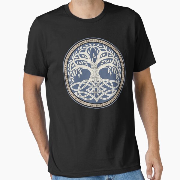 Item preview, Yggdrasil Tree of LIfe Norse Viking Pagan Mythology Futhark Runes Knotwork designed and sold by BluePagan.