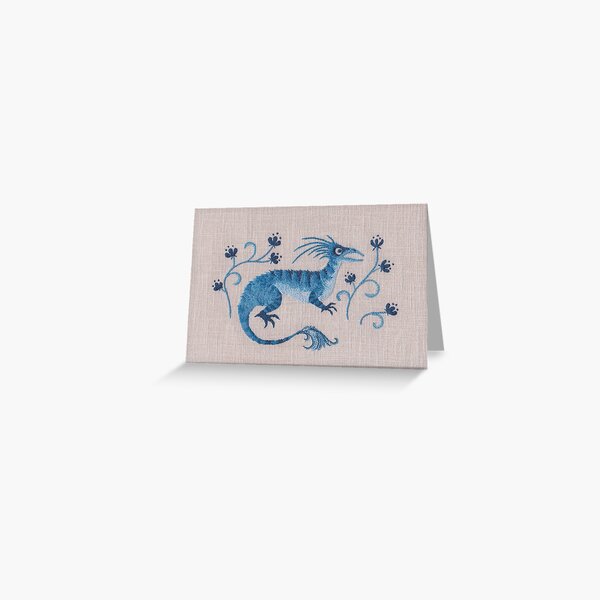 Item preview, Blue monster embroidery scan designed and sold by Vincent Briggs.
