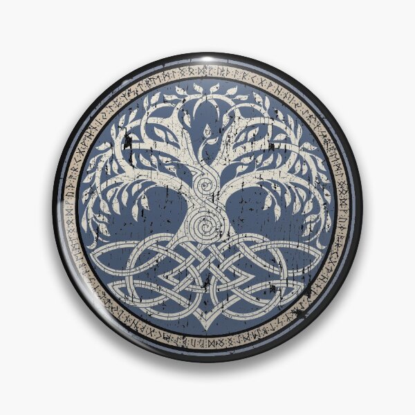 Item preview, Yggdrasil Tree of LIfe Norse Viking Pagan Mythology Distressed Knotwork designed and sold by BluePagan.