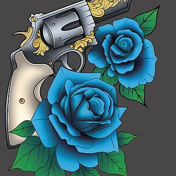Artwork thumbnail, Revolver and Roses by DarkCastleShop