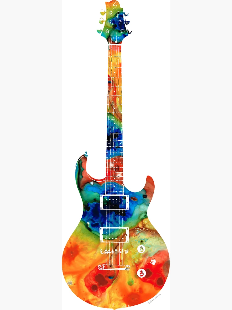 Colorful Electric Guitar 2 - Abstract Art By Sharon Cummings