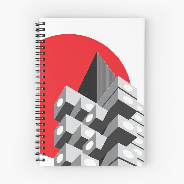 Item preview, Nakagin Capsule Tower, Japanese Art, Cityscape, Poster, Artwork, Architecture Print, Wall Art, Home Decor, Wall Print, Brutalist Print designed and sold by sketchingarchi.