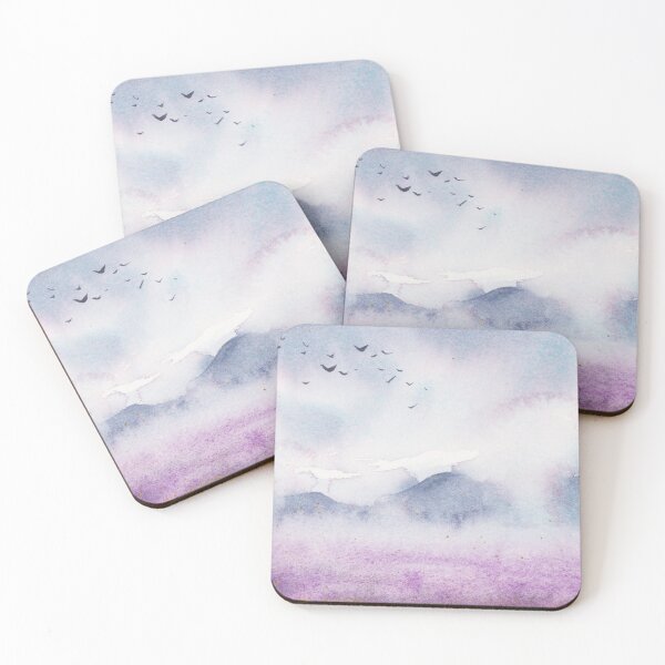 Item preview, Misty morning watercolor landscape painting designed and sold by Ellen Wilberg.