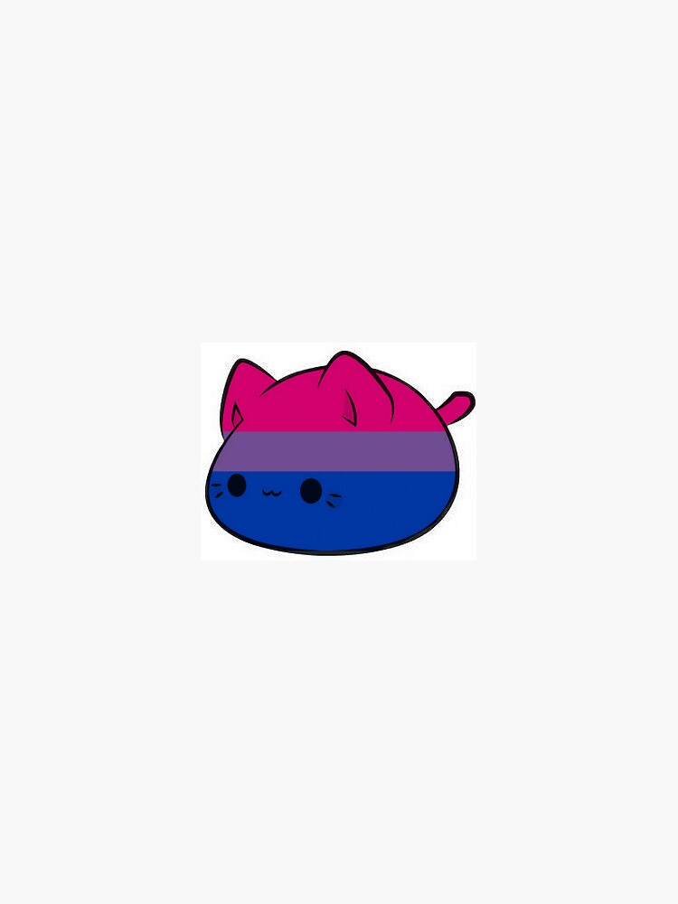 Bisexual Pride Cat Sticker By Psychoticbean Redbubble 6729