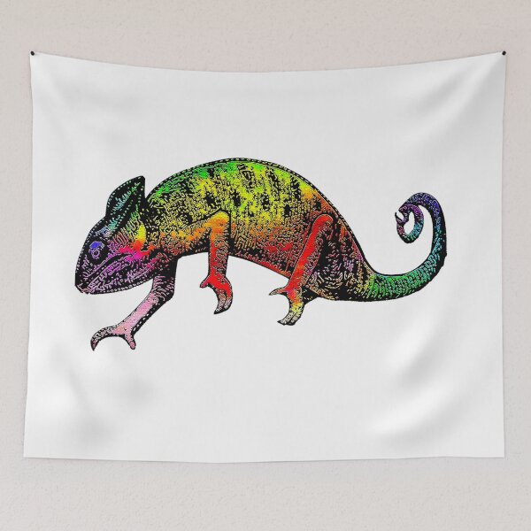 Item preview, Lizard, chameleon, rainbow reptile, crazy lizard, gekko, clorful lizard designed and sold by Nostrathomas66.