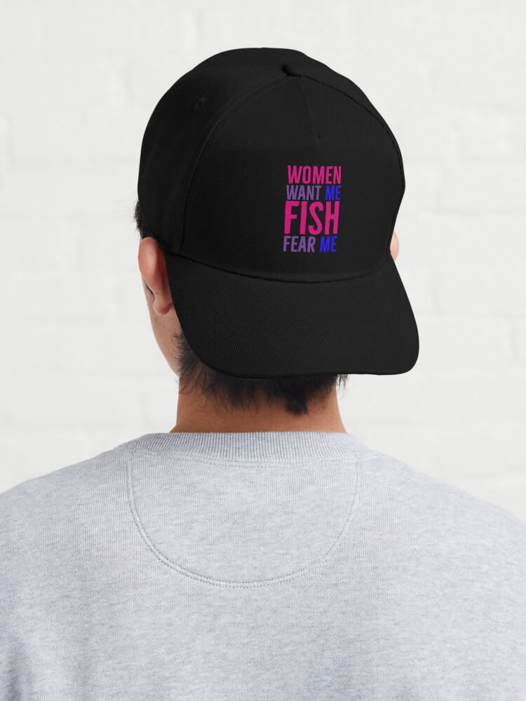 Women Want Me Fish Fear Me Fishing Men's Graphic T-Shirt, Purple, Large 
