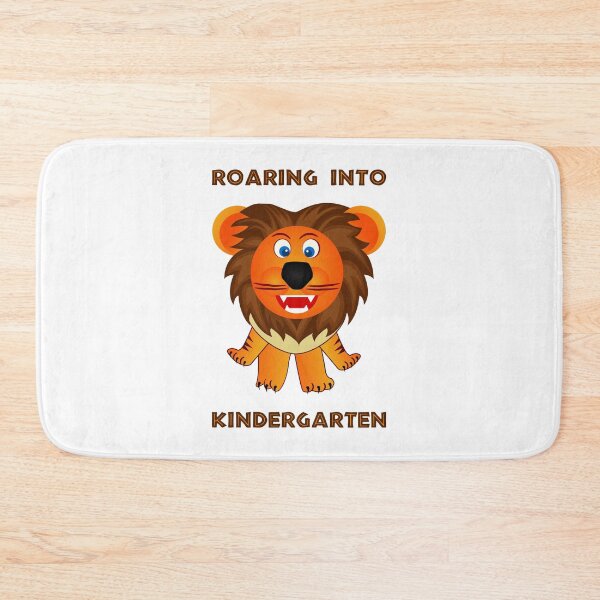 Item preview, Roaring Into Kindergarten (Cartoon Lion) designed and sold by TimespunThreads.