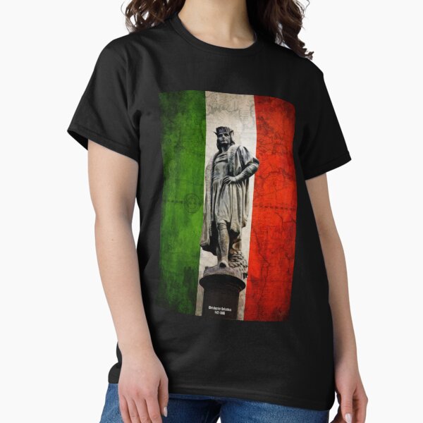 Item preview, Christopher Columbus Statue with Italian Flag designed and sold by printsforwalls.