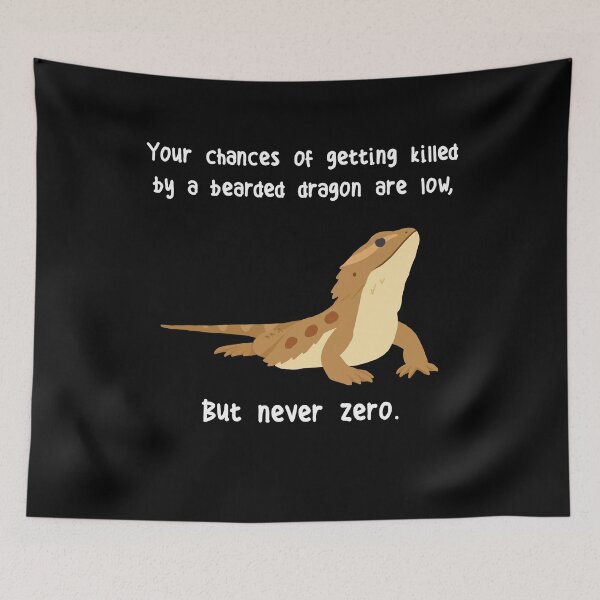 Item preview, Never Zero Bearded Dragon designed and sold by Clara Hollins.