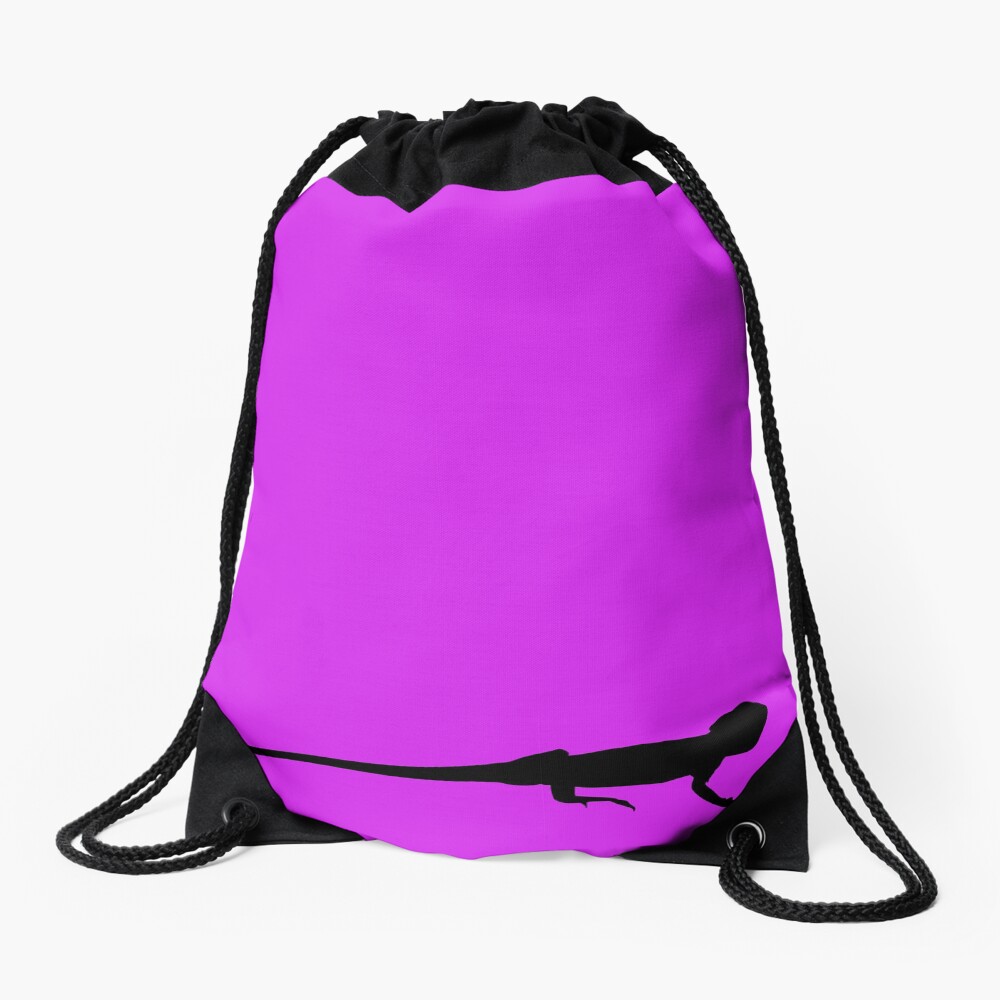 Bearded Dragon Reptile Silhouette Drawstring Bag