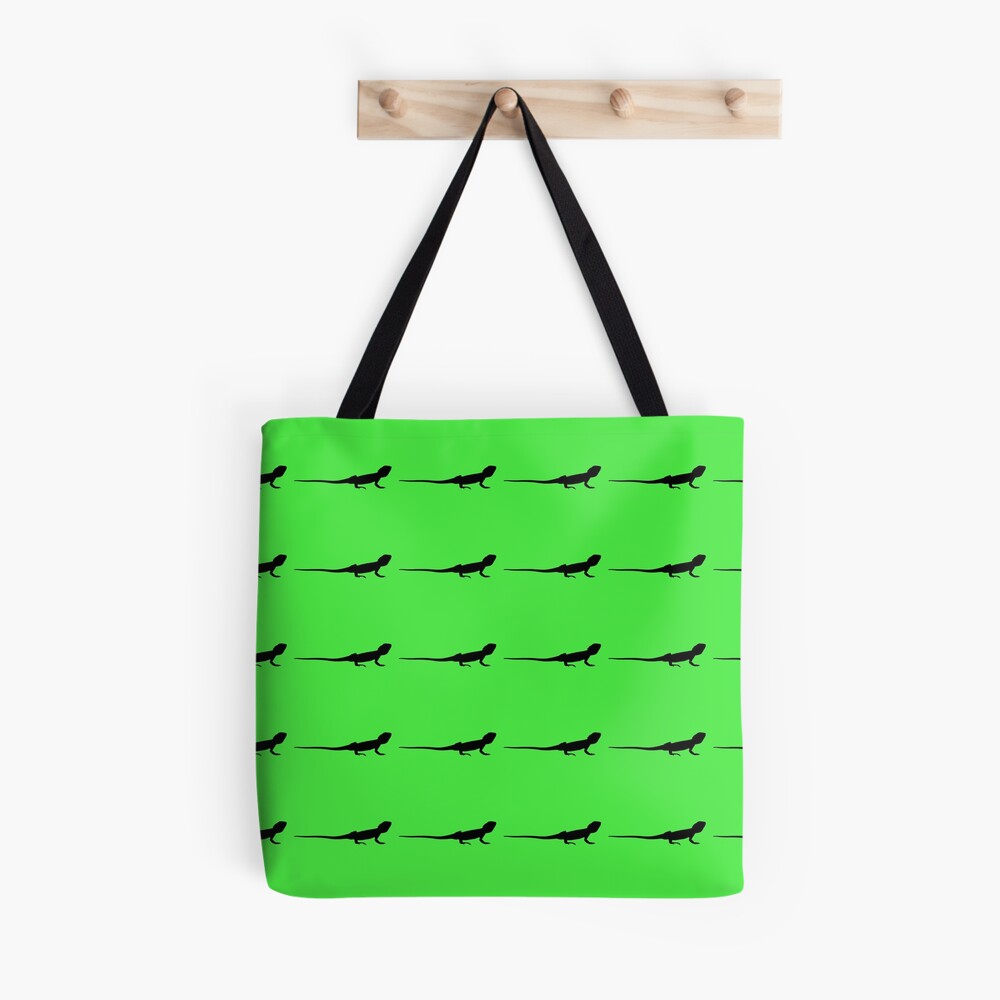 Bearded Dragon Reptile Silhouette Tote Bag