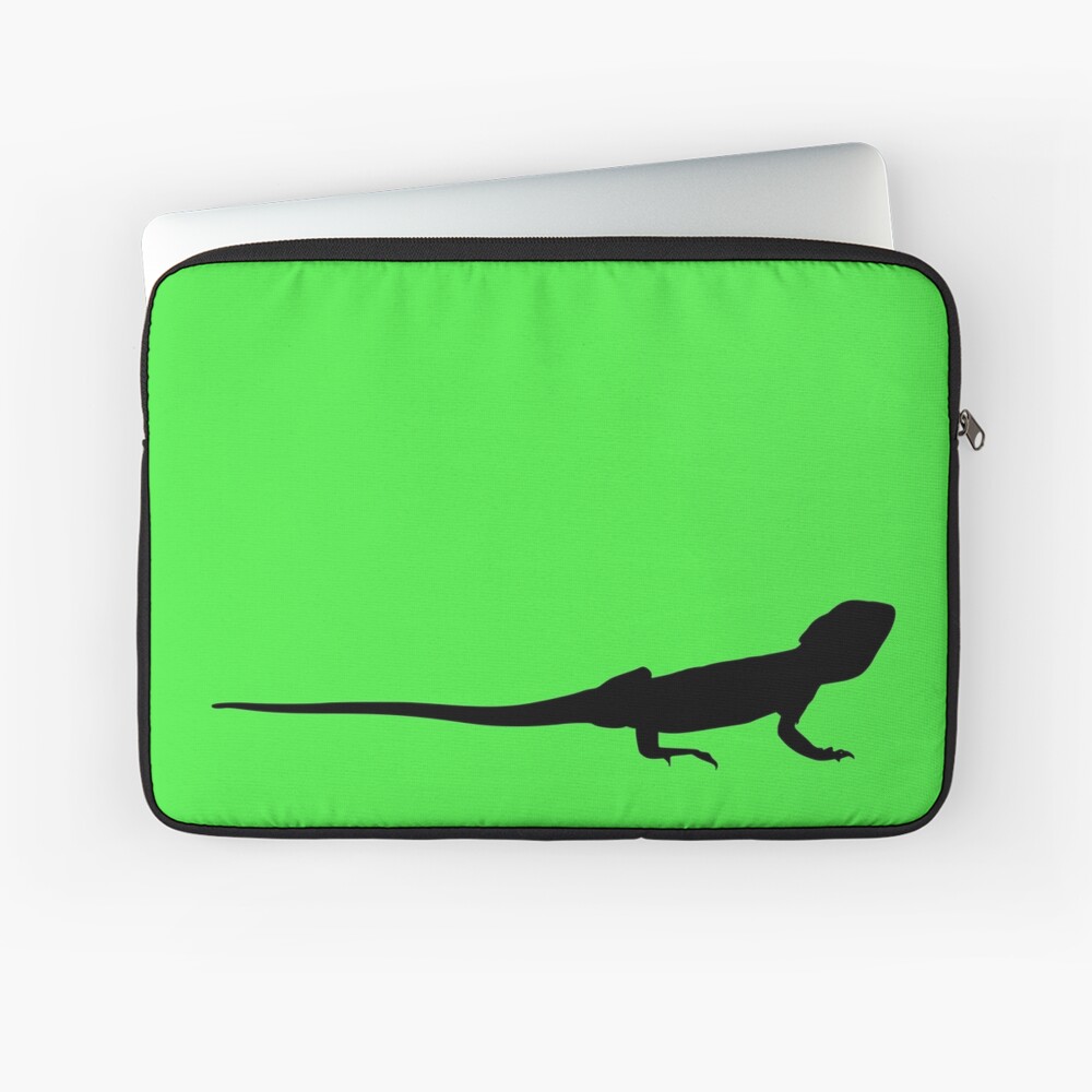Bearded Dragon Reptile Silhouette Laptop Sleeve