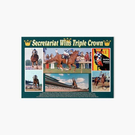 Item preview, Secretariat wins Triple Crown art poster collage designed and sold by oldwestcowboy.