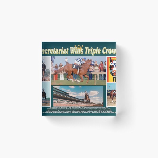 Item preview, Secretariat wins Triple Crown art poster collage designed and sold by oldwestcowboy.