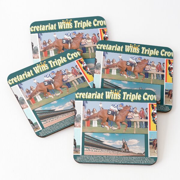 Item preview, Secretariat wins Triple Crown art poster collage designed and sold by oldwestcowboy.