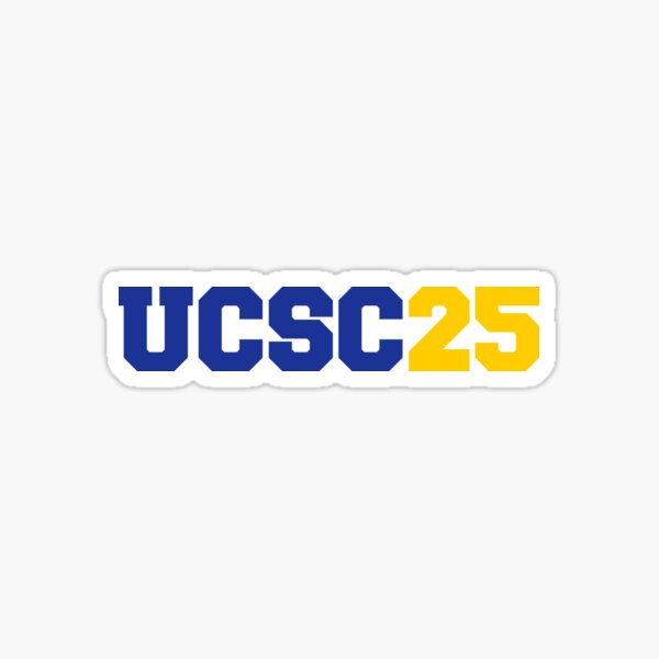 "ucsc 2025 college font" Sticker for Sale by scollegestuff Redbubble