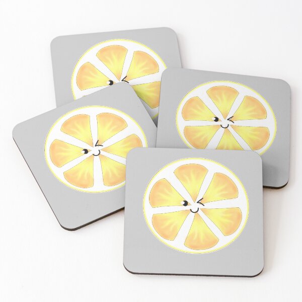 Item preview, grey cute lemon with a smile  designed and sold by Gracie_Designs.