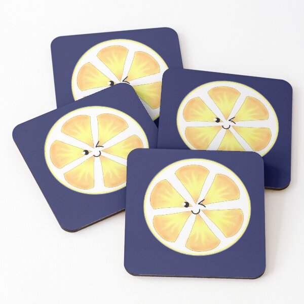 Item preview, blue cute lemon with a smile  designed and sold by Gracie_Designs.