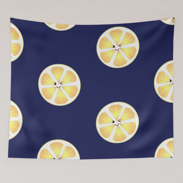 Item preview, blue cute lemon with a smile  designed and sold by Gracie_Designs.