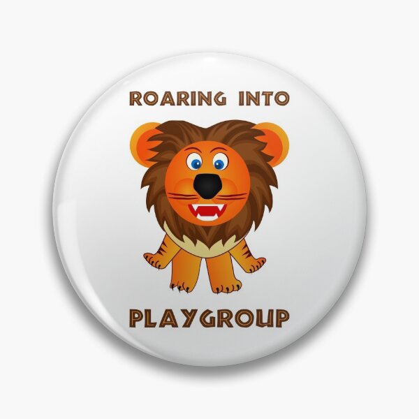 Item preview, Roaring Into Playgroup (Cartoon Lion) designed and sold by TimespunThreads.