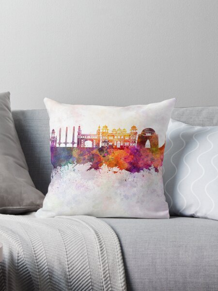 Item preview, Karachi skyline in watercolor background designed and sold by paulrommer.