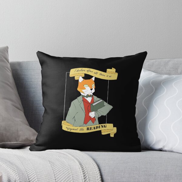Item preview, cat declaring there is no enjoyment like reading  designed and sold by nishi-T.