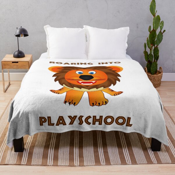 Item preview, Roaring Into Playschool (Cartoon Lion) designed and sold by TimespunThreads.