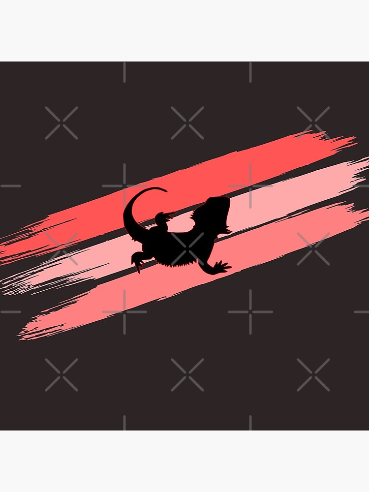 Bearded Dragon Brush Stroke Silhouette by snibbo71
