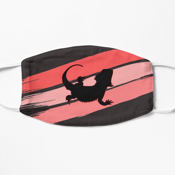Bearded Dragon Brush Stroke Silhouette Flat Mask