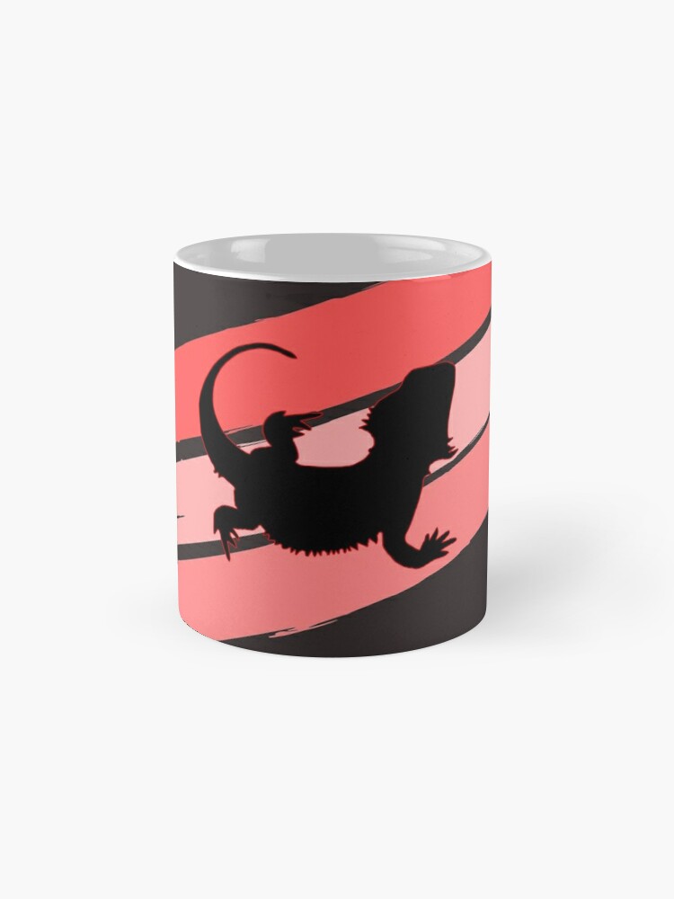 Alternate view of Bearded Dragon Brush Stroke Silhouette Coffee Mug